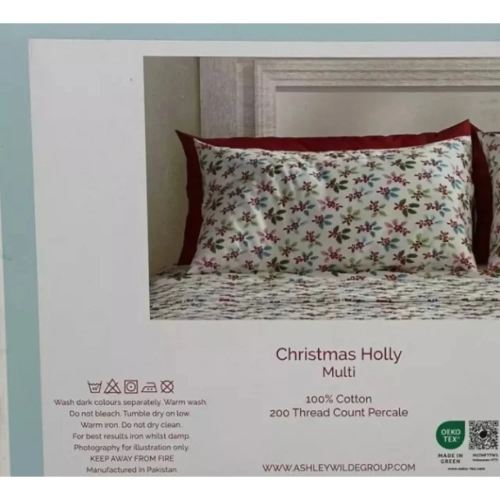 Cath Kidston Set of pillowcases Christmas Holly multi
